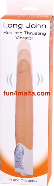 Long John 11 inch Thrusting Vibrator, flesh